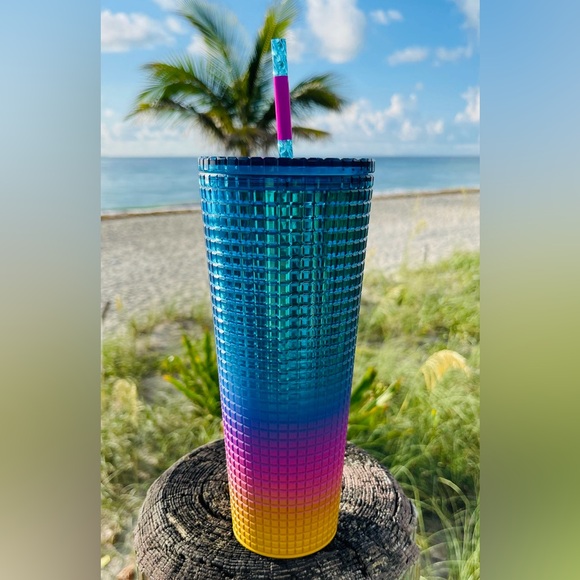 Starbucks Tim Singleton Pride Iridescent Rainbow Tumbler Hot Cold Cup 3pc Set - Picture 10 of 16